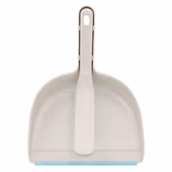 JVL Pro Clean Anti-Bacteria Dustpan and Brush with Rubber Bristles, Blue, One Size