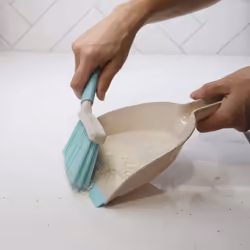 JVL Pro Clean Anti-Bacteria Mini Dustpan and Brush Set, Blue, One Size