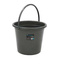 JVL 10 Litre Round Recycled Plastic Bucket, Grey