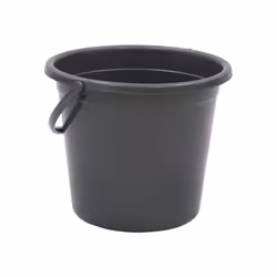 JVL 10 Litre Round Recycled Plastic Bucket, Grey