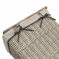 JVL Arianna Rectangular Tapered Willow Basket, Grey Wash