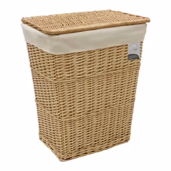Acacia Rect Willow Laundry Basket- Honey