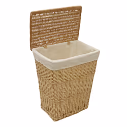 Acacia Rect Willow Laundry Basket- Honey