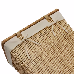 Acacia Rect Willow Laundry Basket- Honey