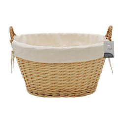 Acacia Oval Willow Storage Basket-Honey