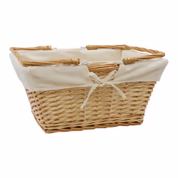 Acacia Rect Willow Shop Basket - Honey