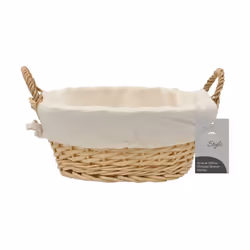 Acacia Round Willow Storage Basket-Honey