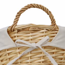 Acacia Round Willow Storage Basket-Honey