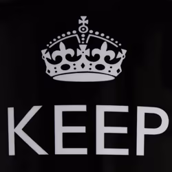 JVL Pair of Black Keep calm and bin it waste paper bin 25 x 26.5cm