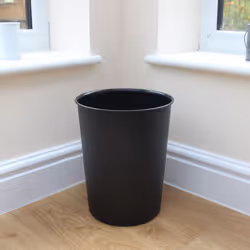 JVL Quality Vibrance Lightweight Waste Paper Basket Bin Plastic, Black