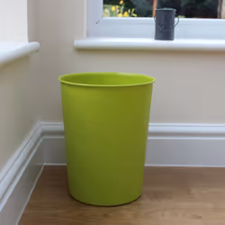 JVL Quality Vibrance Bright Green Lightweight Plastic Waste Paper Basket Bin