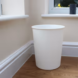 JVL Quality Vibrance Lightweight Waste Paper Basket Bin Plastic, White