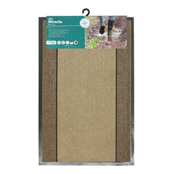 JVL Miracle Barrier Door Mat, Beige/Brown Stripes, 60 x 90 cm