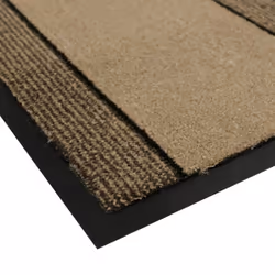 JVL Miracle Barrier Door Mat, Beige/Brown Stripes, 60 x 90 cm