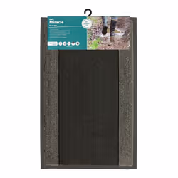 JVL Miracle Barrier Door Mat, Charcoal/Grey Stripes, 60 x 90 cm