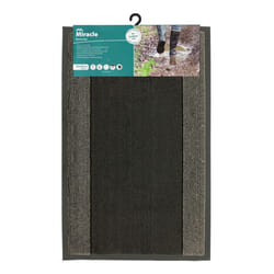 JVL Miracle Barrier Door Mat, Charcoal/Grey Stripes, 60 x 90 cm