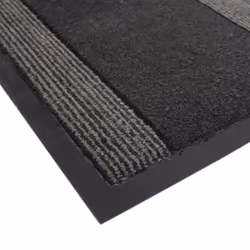 JVL Miracle Barrier Door Mat, Charcoal/Grey Stripes, 60 x 90 cm