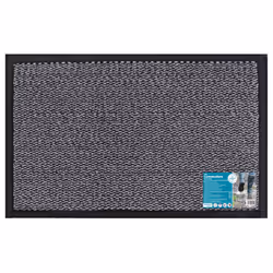 JVL Heavy Duty Commodore Backed Barrier Door Floor Mat, Grey, 40 x 60 cm