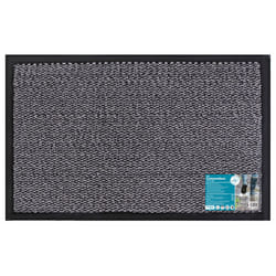 JVL Heavy Duty Commodore Backed Barrier Door Floor Mat, Grey, 40 x 60 cm