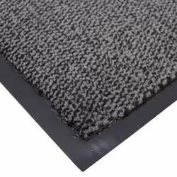 JVL Heavy Duty Commodore Backed Barrier Door Floor Mat, Grey, 40 x 60 cm