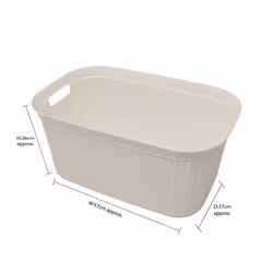 Loop 38L Laundry Basket - Ivory White