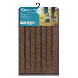 Dirt Stopper Pro Rectangular Scraper Entrance Door Mat, Brown, 45 x 75 cm
