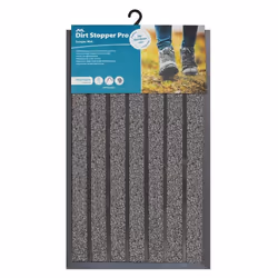 Dirt Stopper Pro Rectangular Scraper Entrance Door Mat, Grey, 45 x 75 cm