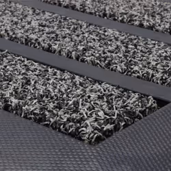 Dirt Stopper Pro Rectangular Scraper Entrance Door Mat, Grey, 45 x 75 cm