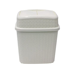 Loop 10L Push Top Bin - Ivory White