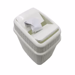 Loop 10L Push Top Bin - Ivory White