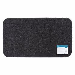 Delta Ribbed Lightweight Indoor Entrance Door Mat, Charcoal, 40 x 70 cm