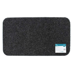 Delta Ribbed Lightweight Indoor Entrance Door Mat, Charcoal, 40 x 70 cm