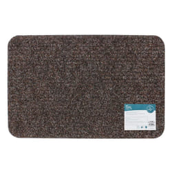 Delta Ribbed Lightweight Indoor Entrance Door Mat, Brown, 40 x 60 cm