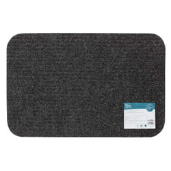 Delta Ribbed Lightweight Indoor Entrance Door Mat, Charcoal, 40 x 60 cm