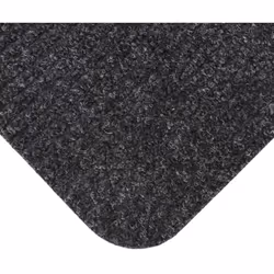 Delta Ribbed Lightweight Indoor Entrance Door Mat, Charcoal, 40 x 60 cm
