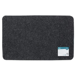 Delta Ribbed Lightweight Indoor Entrance Door Mat, Charcoal, 80 x 50 cm