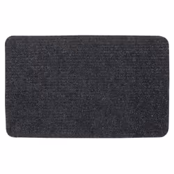 Delta Ribbed Lightweight Indoor Entrance Door Mat, Charcoal, 80 x 50 cm