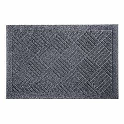 JVL Dirt Defender Scraper Door Mat 40 x 60 cm, Diamond, Grey