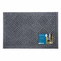 JVL Dirt Defender Scraper Door Mat 40 x 60 cm, Diamond, Grey