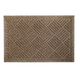 JVL Dirt Defender Scraper Door Mat 40 x 60 cm, Squares, Grey