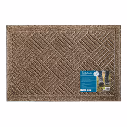 JVL Dirt Defender Scraper Door Mat 40 x 60 cm, Squares, Grey