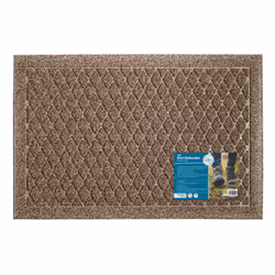 JVL Dirt Defender Scraper Door Mat 40 x 60 cm, Diamond, Beige