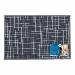 JVL Savio Machine Washable Door Mat, 40 x 60 cm, Grey, One Size