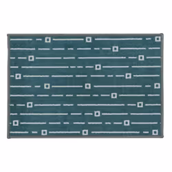 JVL Savio Machine Washable Door Mat, 40 x 60 cm, Teal, One Size