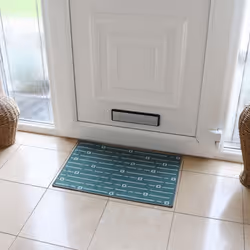 JVL Savio Machine Washable Door Mat, 40 x 60 cm, Teal, One Size - Additional view 4