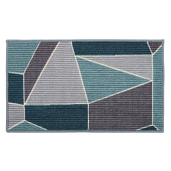 JVL Fiora Machine Washable Door Mat, 44 x 75 cm, Duck Egg, One Size