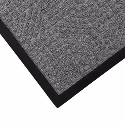 JVL Firth Tile Rubber Backed Doormat, 40x70cm, Grey