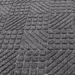 JVL Firth Tile Rubber Backed Doormat, 40x70cm, Grey