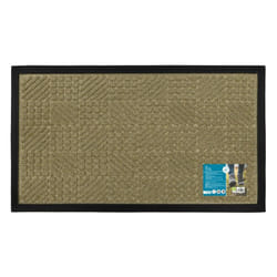 JVL Firth Tile Rubber Backed Doormat, 40x70cm, Beige
