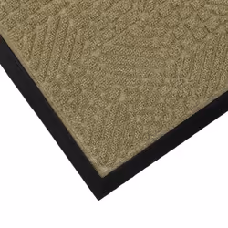 JVL Firth Tile Rubber Backed Doormat, 40x70cm, Beige